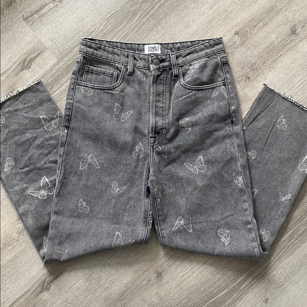 Simple Society Butterfly Straight Leg Denim